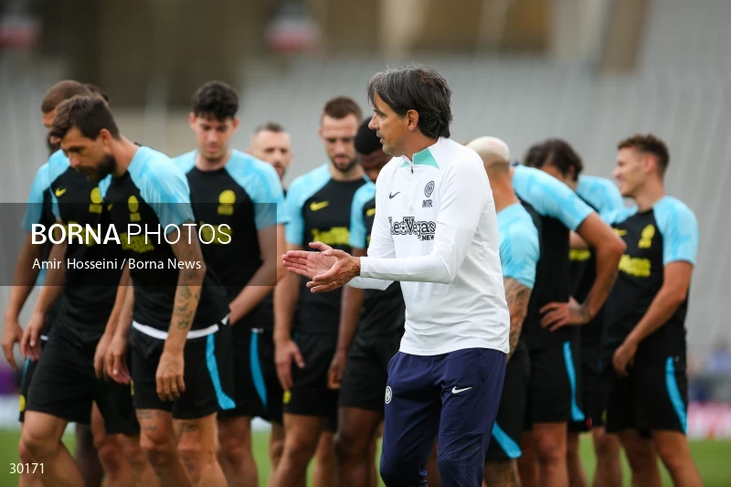 Inter Milan training session before the UEFA Champions League Final match