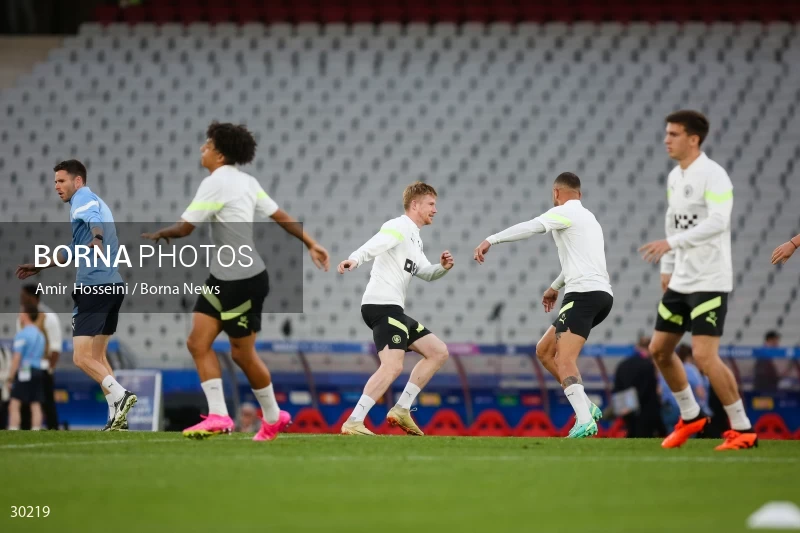 Manchester City training session before the UEFA Champions League Final match