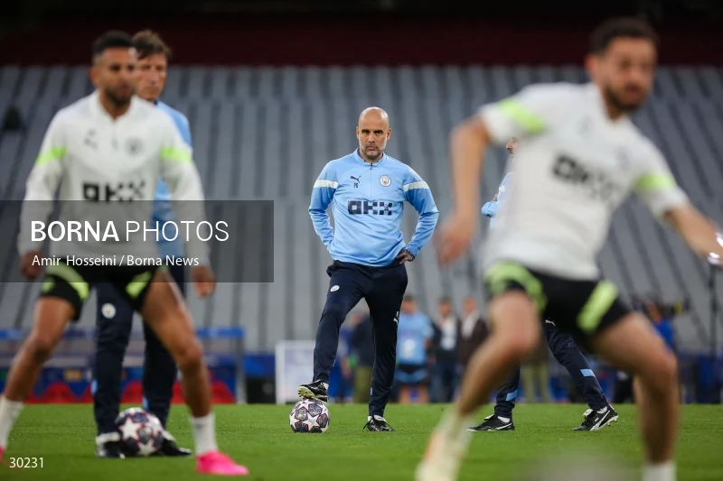 Manchester City training session before the UEFA Champions League Final match