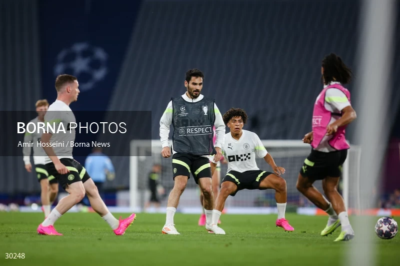 Manchester City training session before the UEFA Champions League Final match