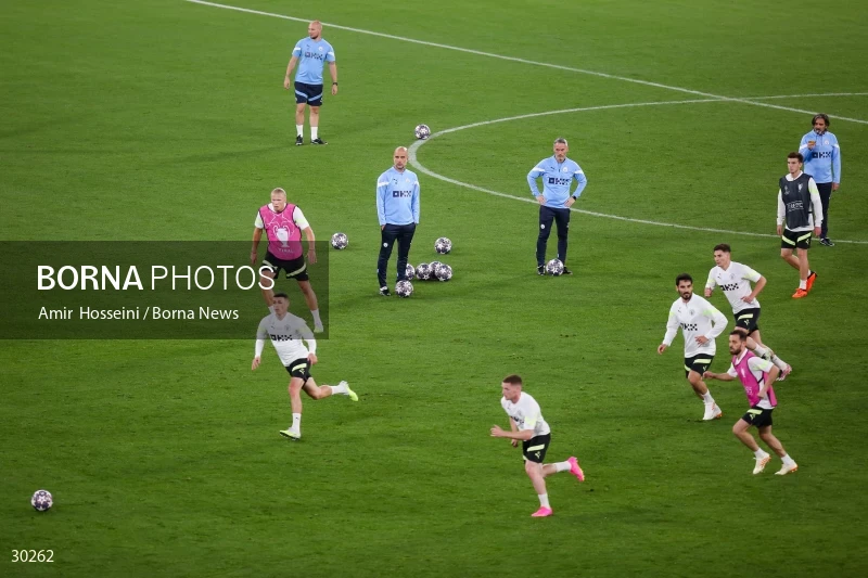 Manchester City training session before the UEFA Champions League Final match
