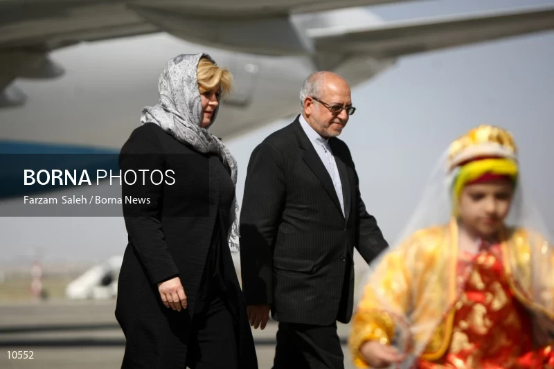 President Kolinda Grabar-Kitarović arrives in Tehran