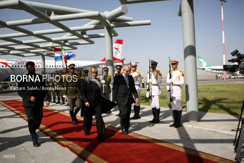 President Kolinda Grabar-Kitarović arrives in Tehran