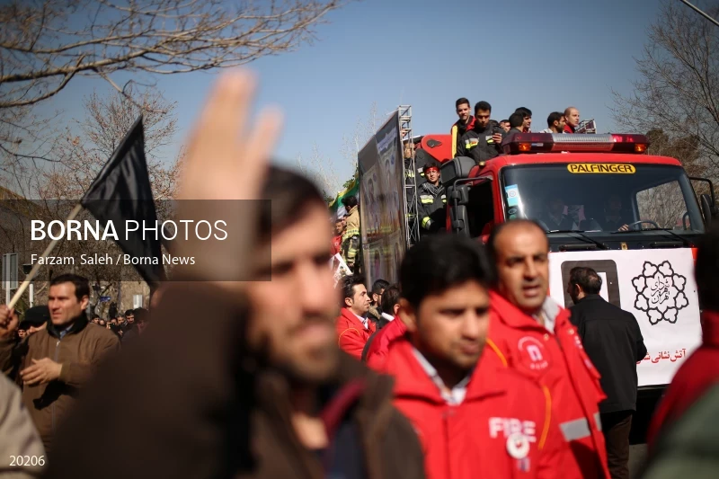Funeral ceremony for firefighters