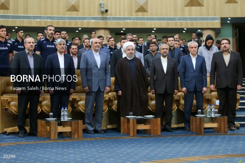 Hassan Rouhani with olympics and Olympics athletes