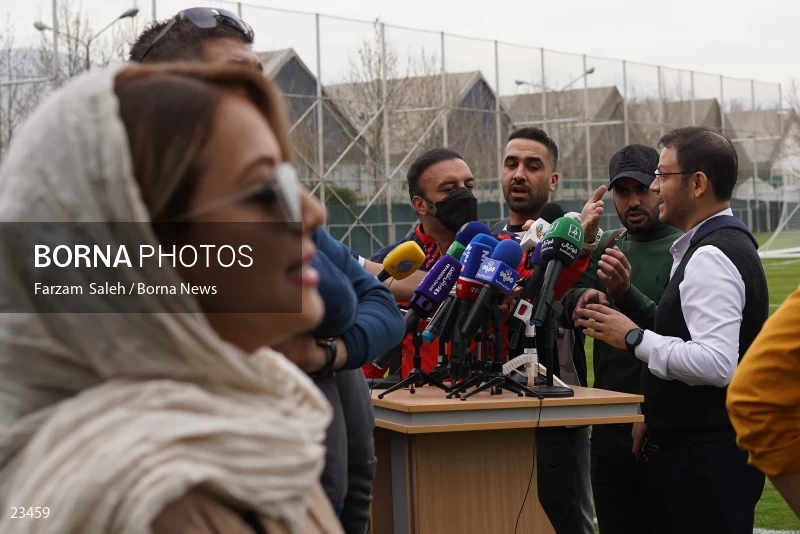 The first training session of the national football team with the presence of Amir Ghalenoei
