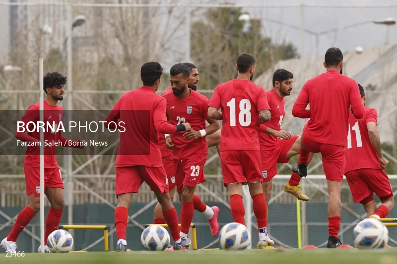 The first training session of the national football team with the presence of Amir Ghalenoei