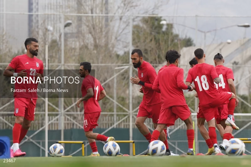 The first training session of the national football team with the presence of Amir Ghalenoei