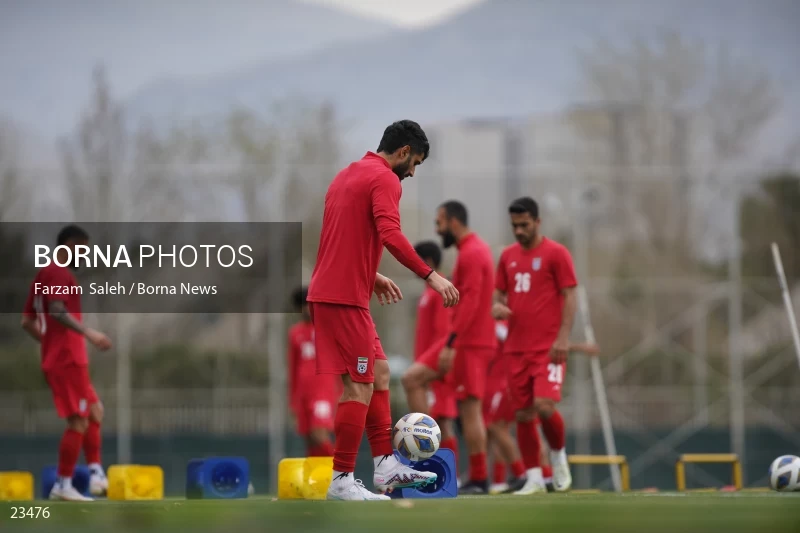 The first training session of the national football team with the presence of Amir Ghalenoei