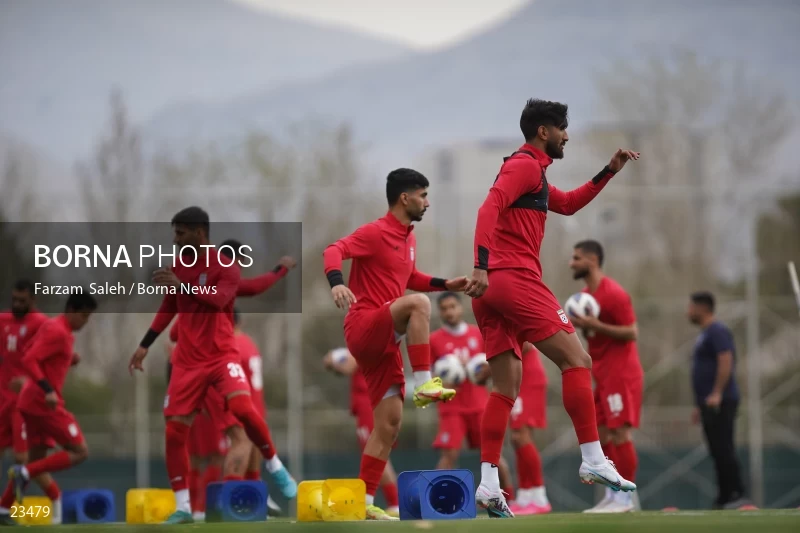 The first training session of the national football team with the presence of Amir Ghalenoei
