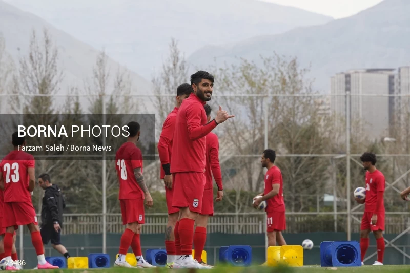 The first training session of the national football team with the presence of Amir Ghalenoei