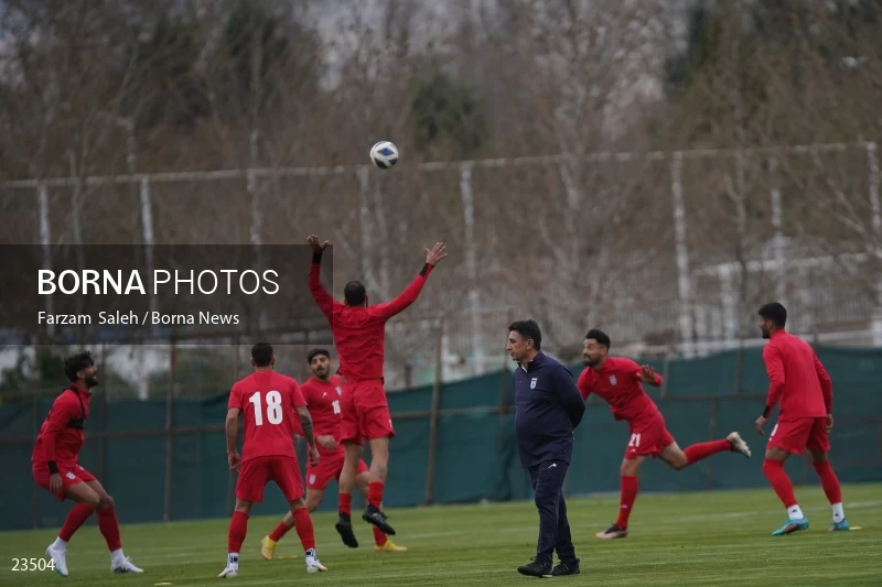 The first training session of the national football team with the presence of Amir Ghalenoei
