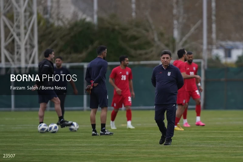 The first training session of the national football team with the presence of Amir Ghalenoei