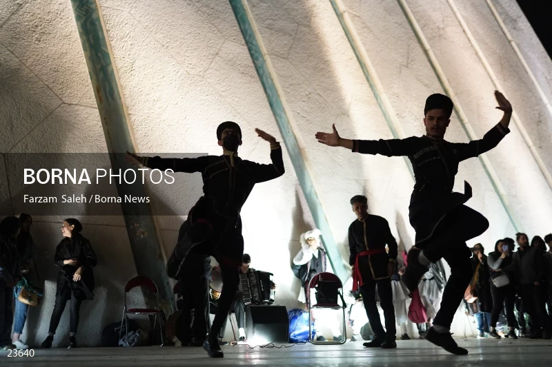 Performing cultural programs in Azadi Square on the first night of spring