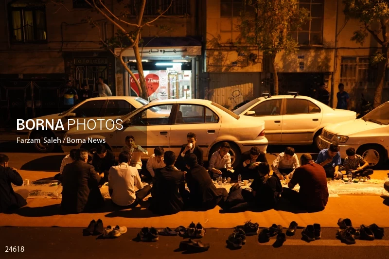 Iftar banquet ceremony in Tehran streets