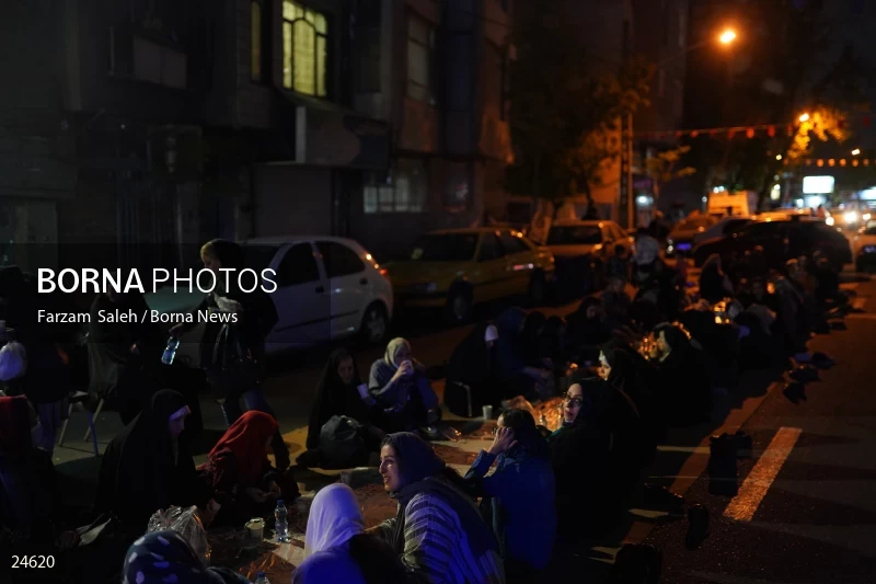 Iftar banquet ceremony in Tehran streets