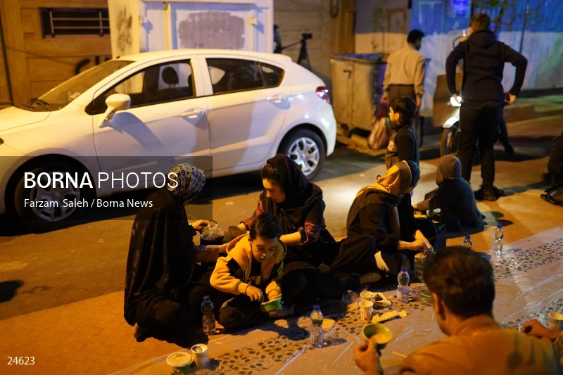 Iftar banquet ceremony in Tehran streets