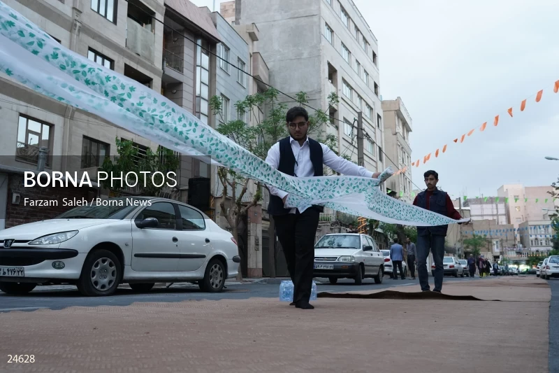 Iftar banquet ceremony in Tehran streets