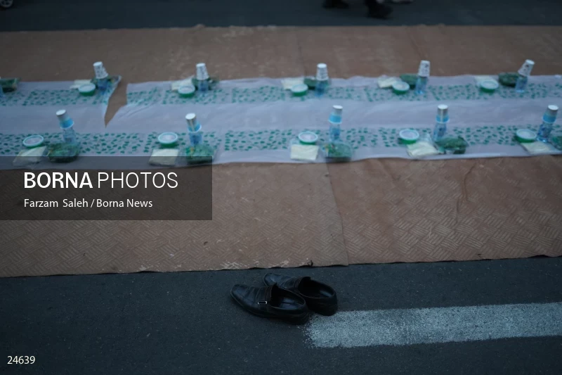 Iftar banquet ceremony in Tehran streets