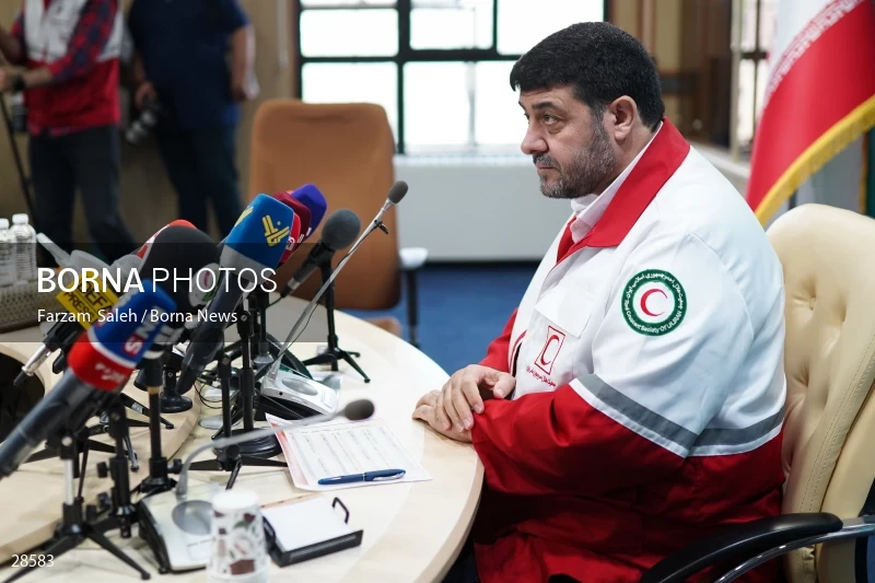 Press conference of Pir Hossein Kolivand, head of Iranian Red Crescent Society