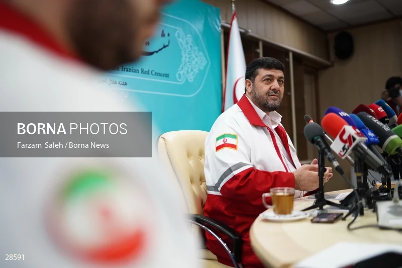 Press conference of Pir Hossein Kolivand, head of Iranian Red Crescent Society