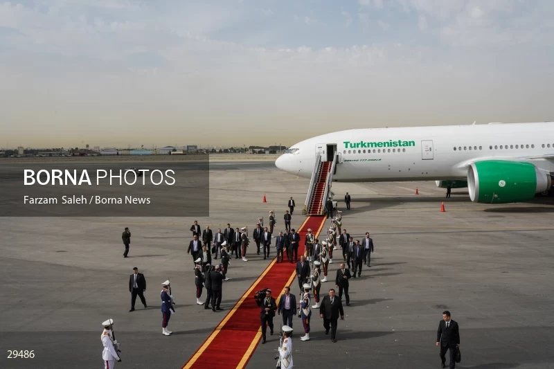 Arrival of the Chairman of the People's Council of Turkmenistan Gurbanguly Berdimuhamedow to Tehran