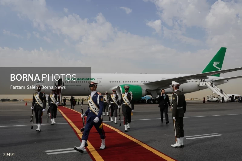 Arrival of the Chairman of the People's Council of Turkmenistan Gurbanguly Berdimuhamedow to Tehran