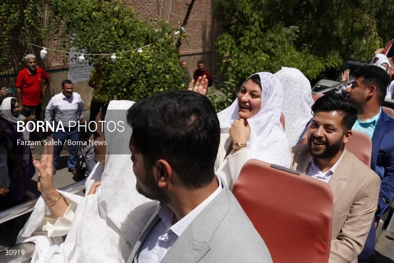 Marriage ceremony of 14 Turkmen couples in Tehran