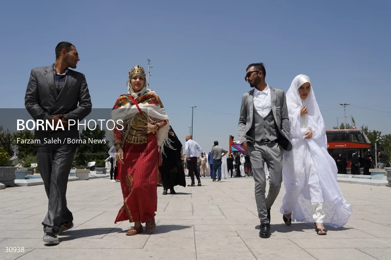 Marriage ceremony of 14 Turkmen couples in Tehran