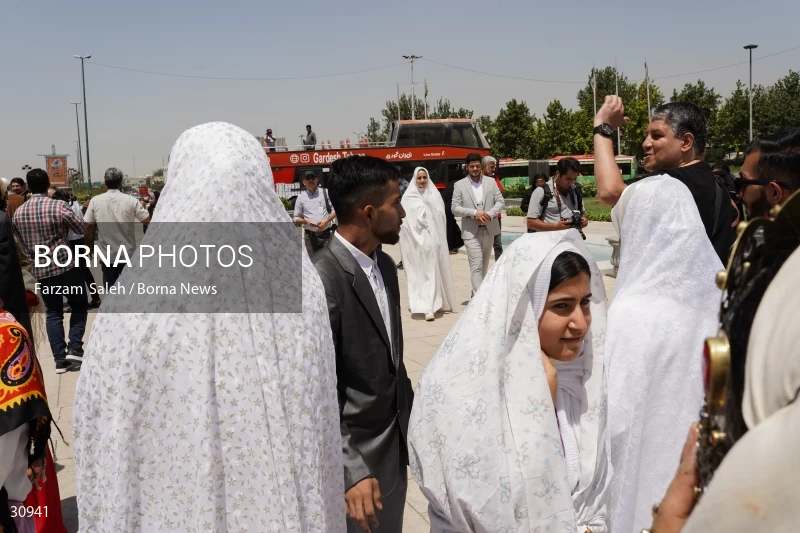 Marriage ceremony of 14 Turkmen couples in Tehran