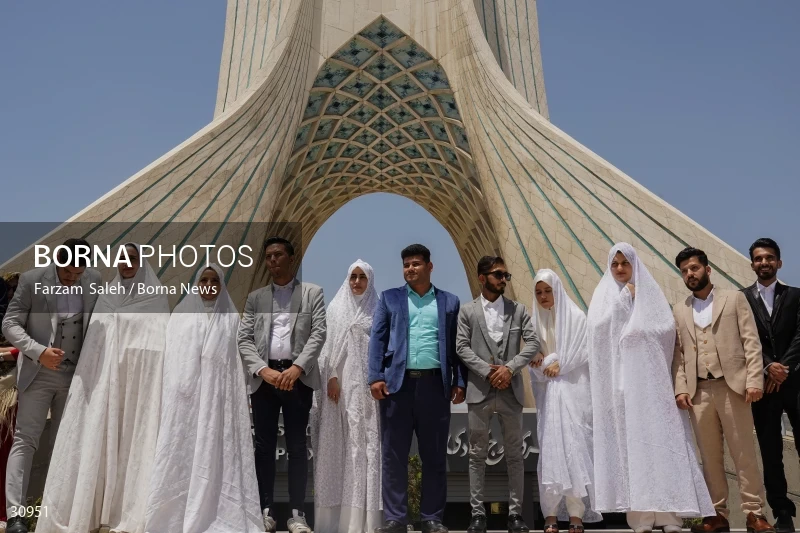 Marriage ceremony of 14 Turkmen couples in Tehran