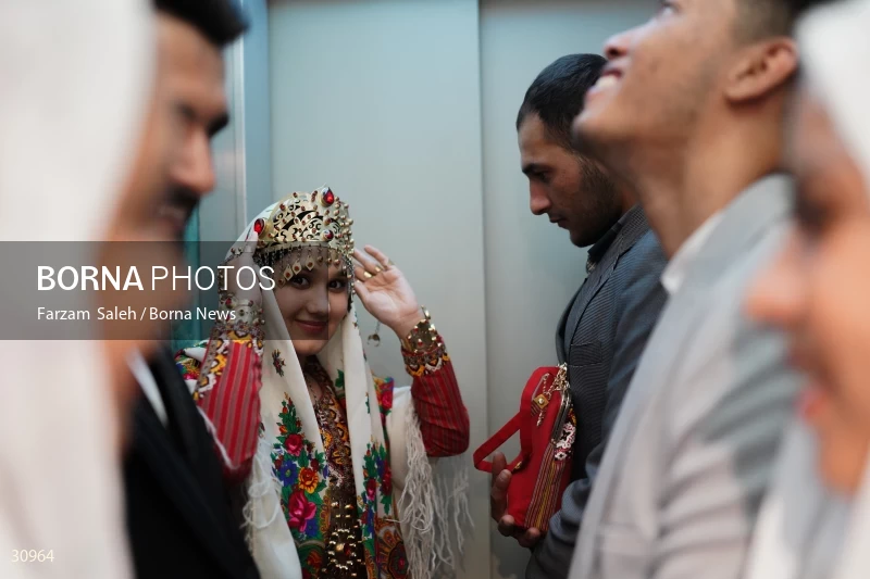Marriage ceremony of 14 Turkmen couples in Tehran