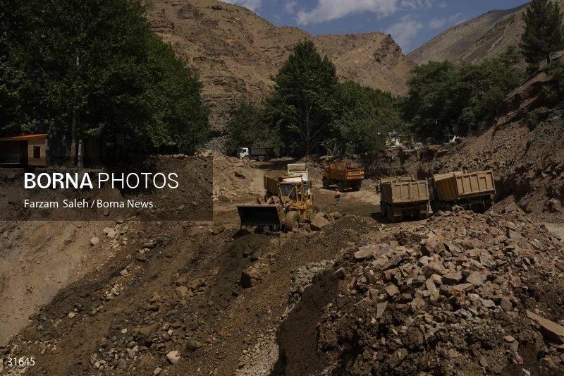 Chalus Road 8 days after the flood
