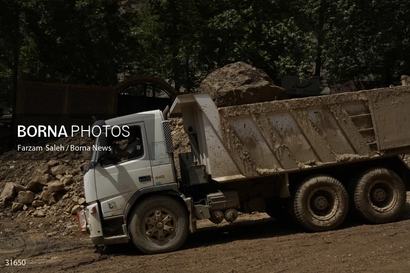 Chalus Road 8 days after the flood
