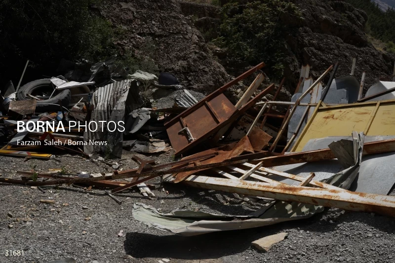Chalus Road 8 days after the flood