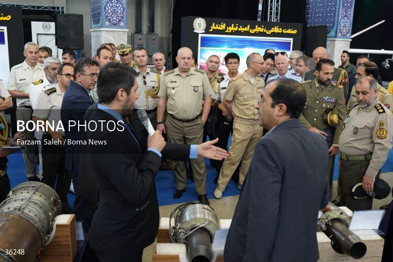 Foreign attaches visit defense achievements exhibition in Tehran