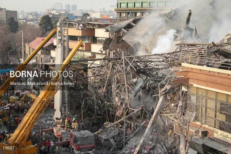 Tehran's Iconic Plasco Building Collapses After Fire