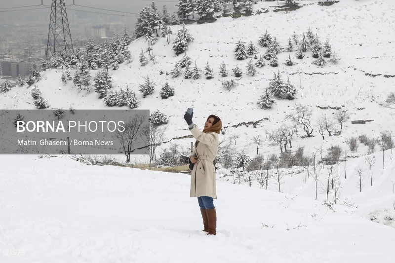 Tehran in a snowy day