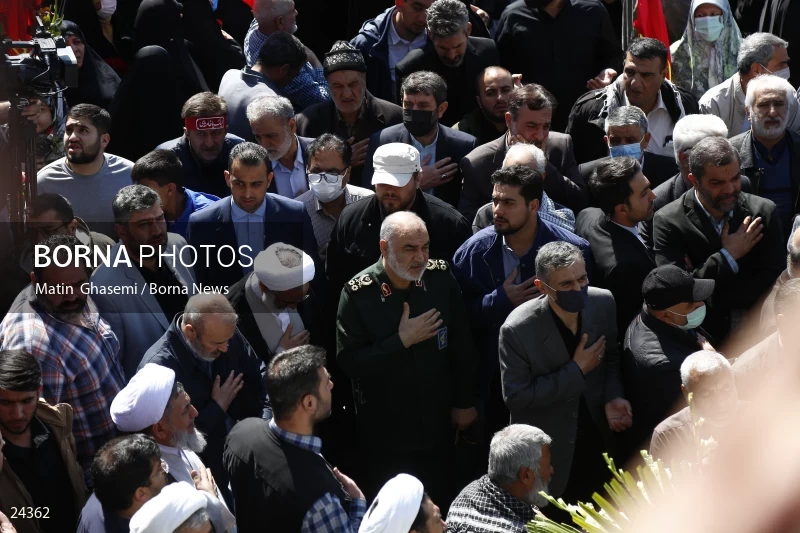 The funeral ceremony of Milad Heidari and Meghdad Mahghani Jafarabadi