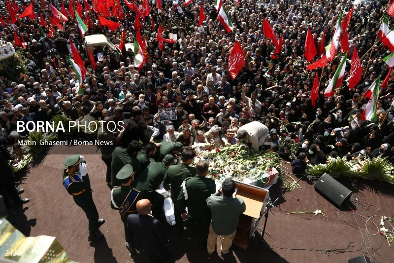 The funeral ceremony of Milad Heidari and Meghdad Mahghani Jafarabadi