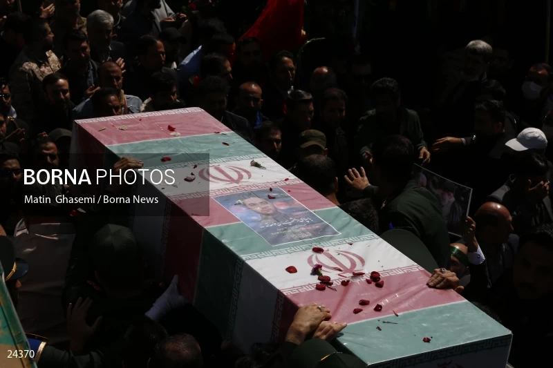 The funeral ceremony of Milad Heidari and Meghdad Mahghani Jafarabadi