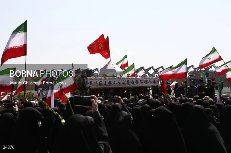 The funeral ceremony of Milad Heidari and Meghdad Mahghani Jafarabadi