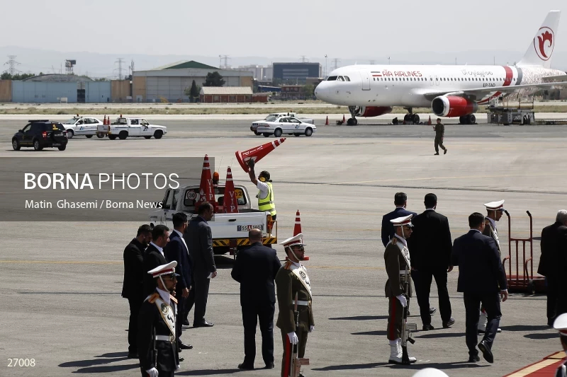 The arrival of the prime minister of Kazakhstan to Iran