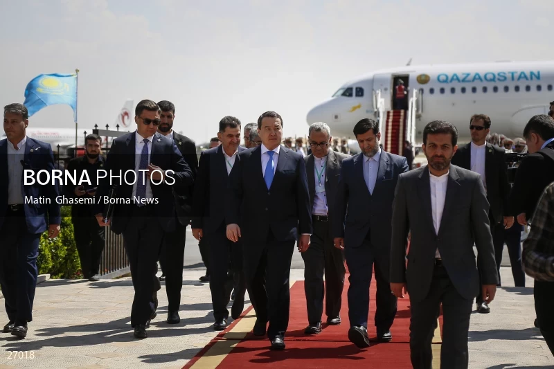 The arrival of the prime minister of Kazakhstan to Iran