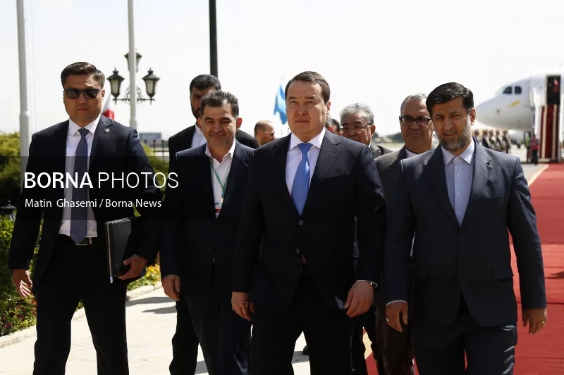 The arrival of the prime minister of Kazakhstan to Iran