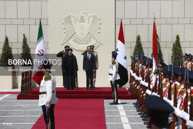 Bashar al-Assad's official welcome to the President of Iran Ebrahim Raisi