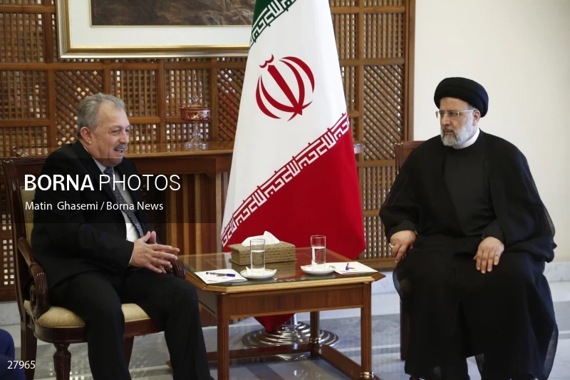 The meeting between Ebrahim Raisi and Hussein Arnous