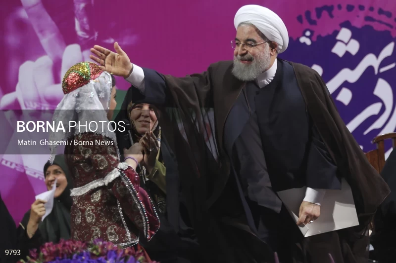 campaign rally in support of Hassan Rouhani