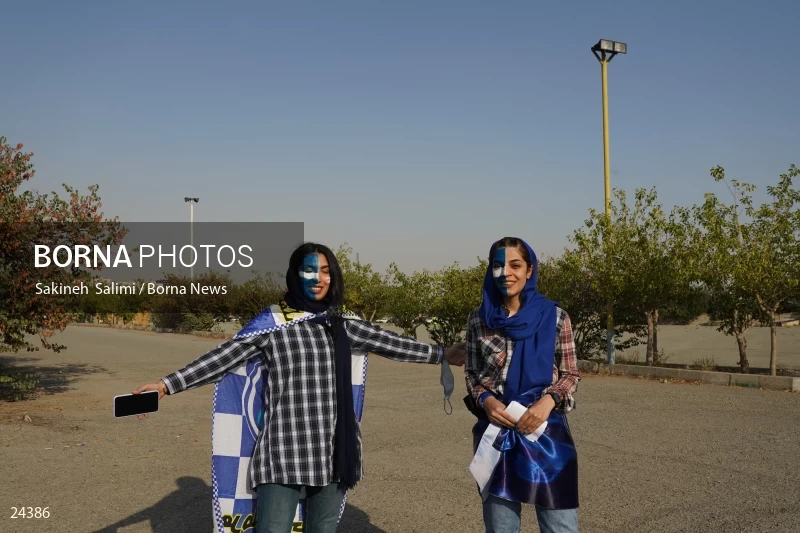 The first attendance of women in the stadium in a match of the Premier Football League of Iran