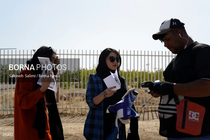 The first attendance of women in the stadium in a match of the Premier Football League of Iran